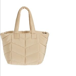 TopShop Neutral Puffy Large Tote
